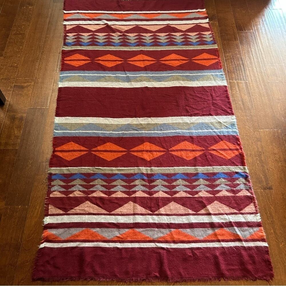 Southwestern Multicolored Cozy Wrap, Geometric Design, Perfect for Cool Nights